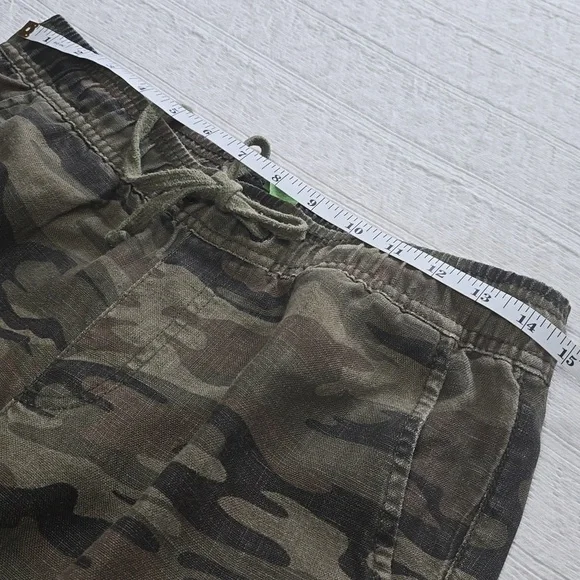 SANCTUARY X Anthropologie Discoverer Linen Camo Cargo Pants Size XS - Picture 8 of 16